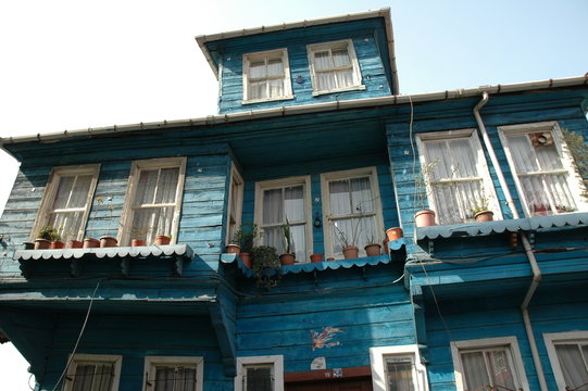fronton de la maison bleue d'Istambul