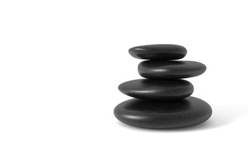 Balancing stones. Computer generated image.