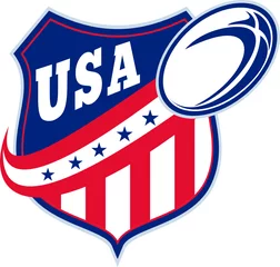 Cercles muraux Sports de balle rugby ball usa american shield
