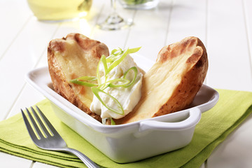 Baked potato and cream cheese