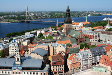 riga e daugava dall'alto