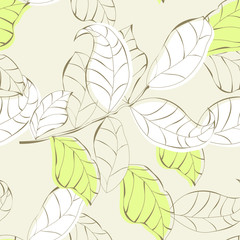 Seamless with leaves