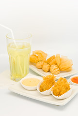 fried food in  Dim Sum restaurant