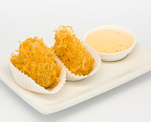 fried food in  Dim Sum restaurant