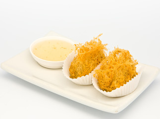 fried food in  Dim Sum restaurant