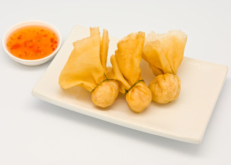 fried food in  Dim Sum restaurant