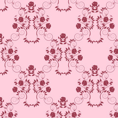 Decorative floral classical seamless background.