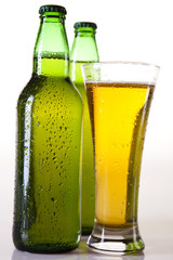 Beer collection, glass in studio
