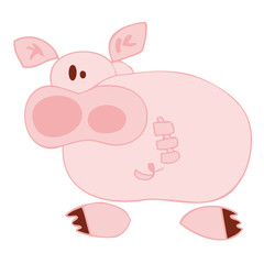 Obraz na płótnie Canvas Funny Pig.