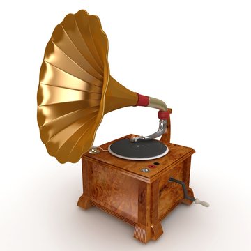 3d  vintage gramophone