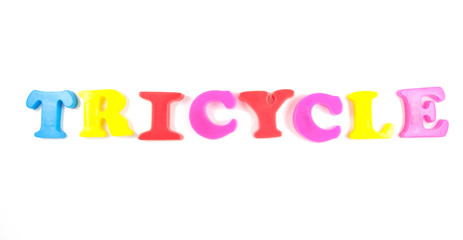 tricycle written ion fridge magnets