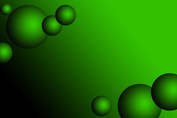 Grüne Kugeln auf grünem Grund