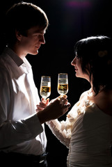 portrait of bride and groom