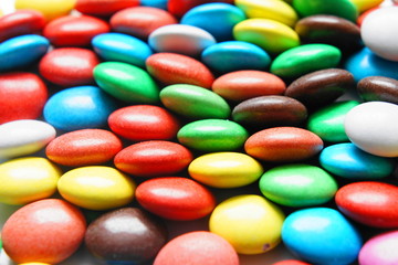 Background pile of smarties chocolates