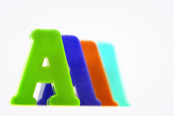 Close-up of letters. Great details !