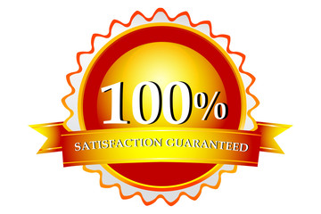 100% satisfaction  guaranteed logo