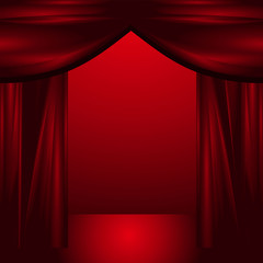 Fototapeta premium Open theatre curtains
