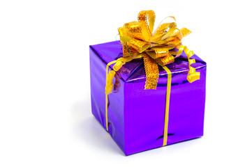 beautiful gift on white background