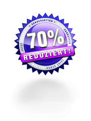 70% Preisnachlass Reduziert Button