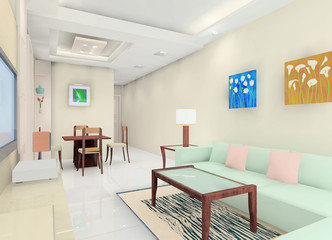 Interior of a modern living room