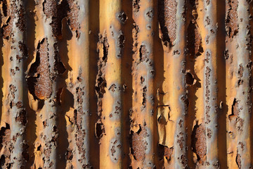 rusty waveform iron plate