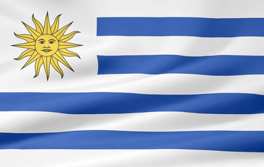 Fototapeta premium Flagge von Uruguay