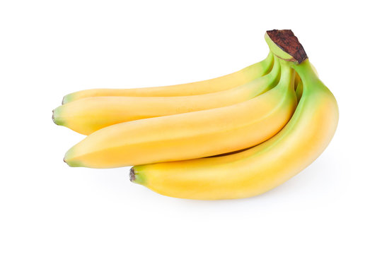 Sheaf of bananas isolated on white background