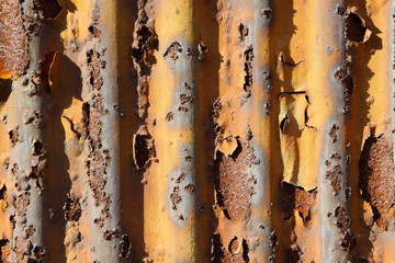 rusty waveform iron plate
