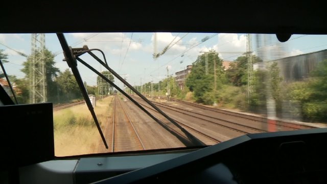 Zugfahrt aus F&uuml;hrerhaus