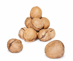 Pyramid from walnuts