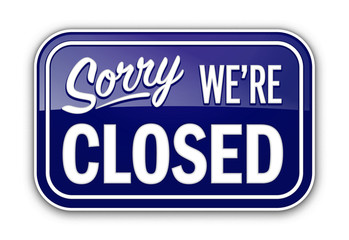 Sorry closed blue