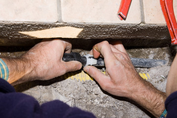 Fototapeta premium plumber and mason