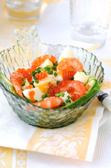 Shrimp salad (shrimp,avocado,caviar,egg)