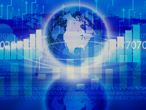 Abstract background on global business