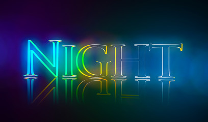 3D Typografie Night