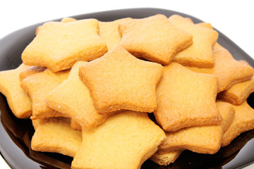 cookies on a plate, isolated.