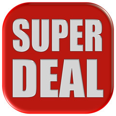 Button rot quadratisch Ecken rund SUPER DEAL