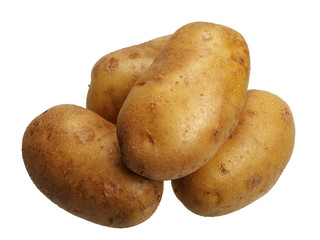 Potatoes, isolated