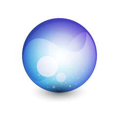 Light blue glass sphere