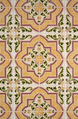 Traditional Portuguese glazed tiles