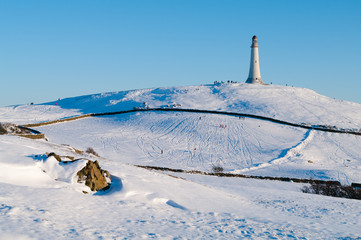 Hoad Hill in the snow