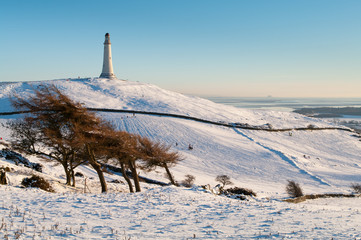 Hoad Monument in the snow