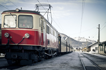 Fototapeta na wymiar Historic Train in Austria