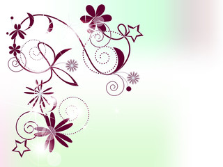Obraz na płótnie Canvas Angular flower pattern