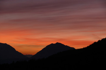 Tramonto in Val Cellina, Friuli Venezia Giulia