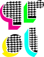 alphabet letters vector