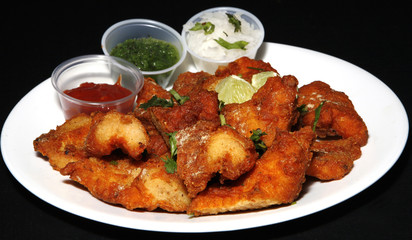 tandoori fish pakoras