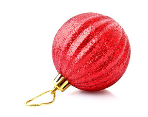 Christmas balls isolated on white