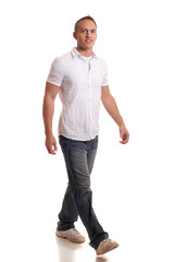 Casual Man on White