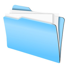 folder in blue